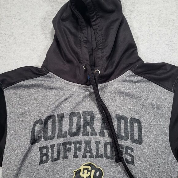 Colorado Buffaloes Mens Small Old‎ Varsity Brand Gray Black Hoodie Sweatshirt - Picture 1 of 9